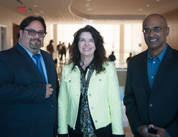 Loma Linda University Cancer Center announces three new research directors Three people standing together