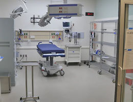 Cardiac trauma room in new adult emergency department.