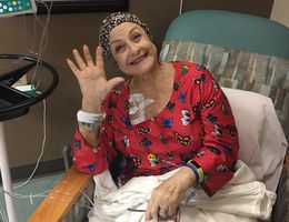 Two-time cancer survivor finds a new calling Michelle Arrigo smiles big as she holds up five fingers to signal her fifth of twelve rounds of infusion therapy at Loma Linda University Health – Beaumont – Banning in early 2020. Comprised of various therapies and a 14.5 hour surgery, Arrigo's arduous battle against pancreatic cancer ended in triumph when doctors declared she had No Evidence of Disease (NED).