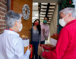 Parents visiting children for the holdidays