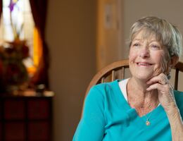 Woman sitting in chair