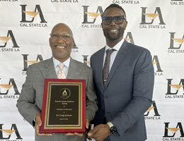 Craig Jackson and Maurice Hudson at the CSWA annual awards luncheon.