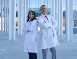 From left:  Vinisha Garg, MD, and Fabrizio Luca, MD, 