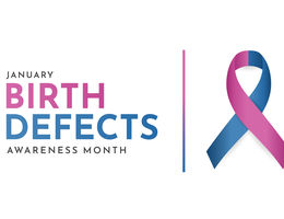 Birth Defects Awareness Month card, January. Vector illustration.
