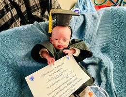 Noah graduating from NICU