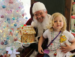 Gingerbread Village building and decorating for patients, Dec. 3