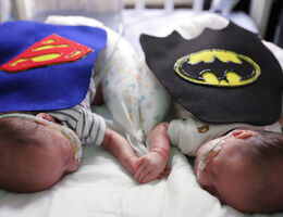 NICU babies all dressed for fall festivities