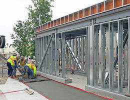 Valet parking building nears completion