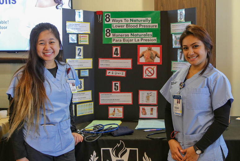 Loma Linda University Health School of Nursing students offered free blood pressure screenings.