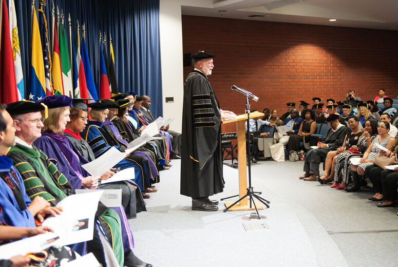Richard Hart, MD, DrPH, president of Loma Linda University Health, welcomes graduates and family to the Diversity Consecration event.