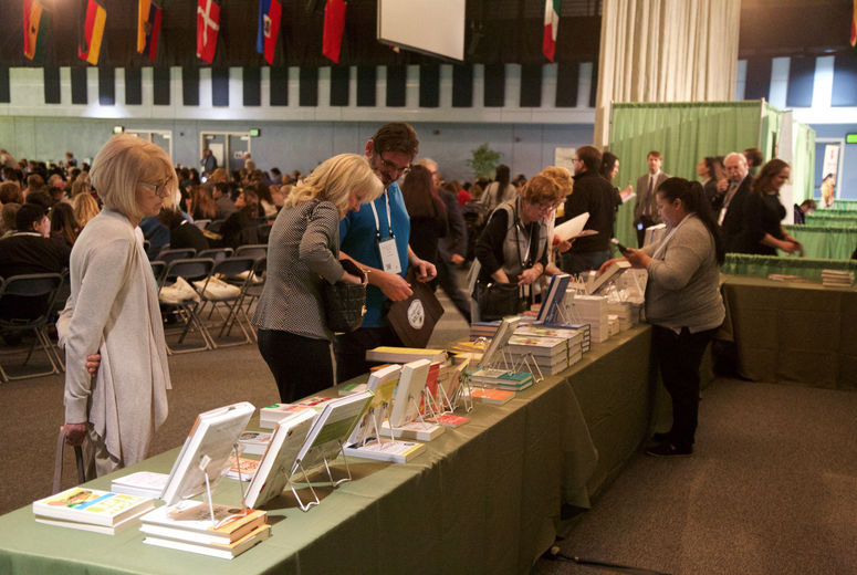 Attendees had the opportunity to shop from a variety of health and wellness books during the conference.