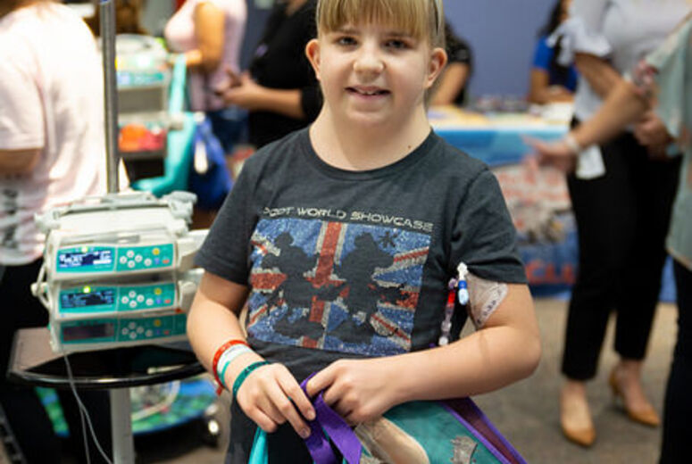 Happy patient attends the community day