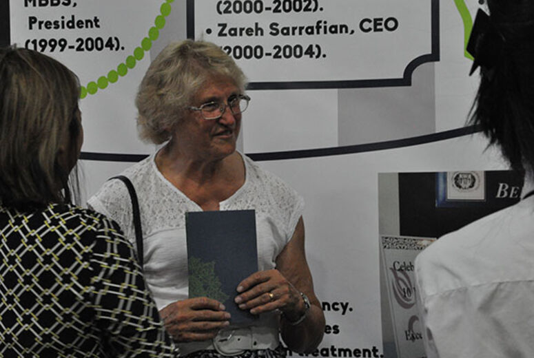 Lyn Behrens meets with old friends