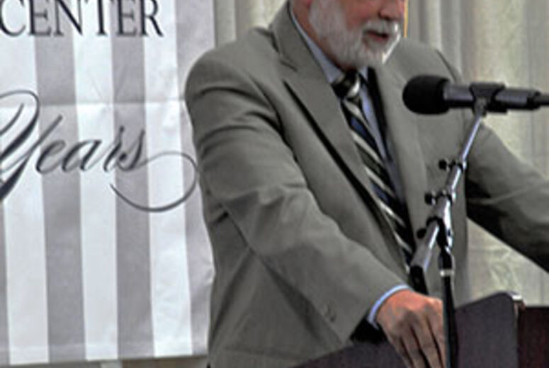 Dr. Richard Hart addresses the gathering