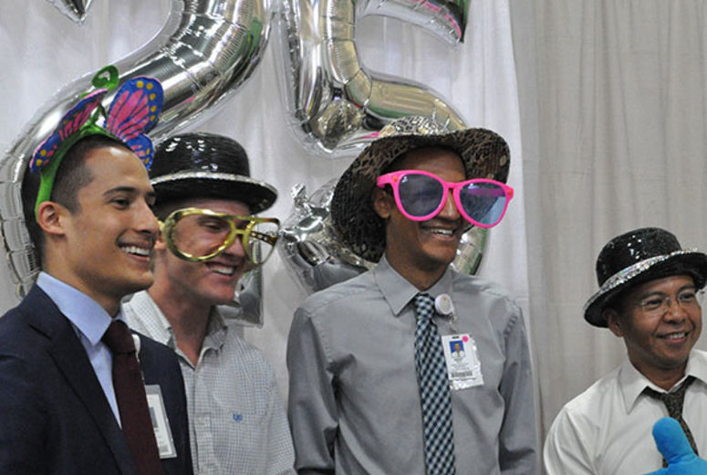 Many took advantage of the photo booth that was available, commemorating the 25th Anniversary