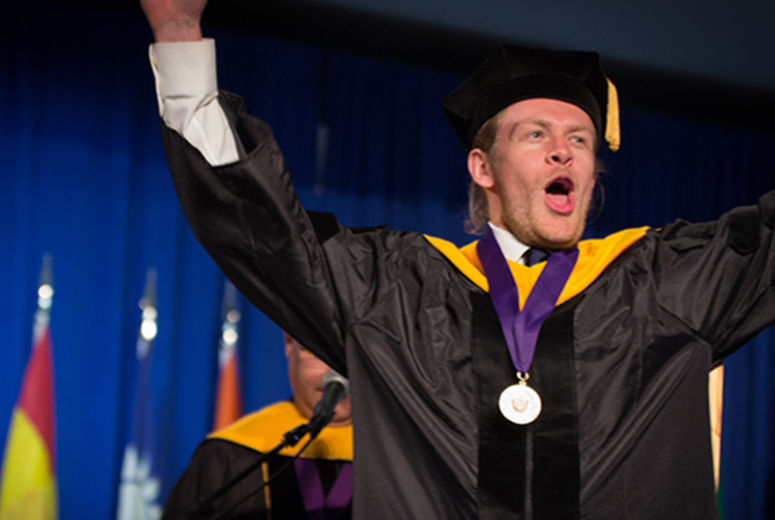 Pure joy during the commencement for Schools of Behavioral Health and Religion