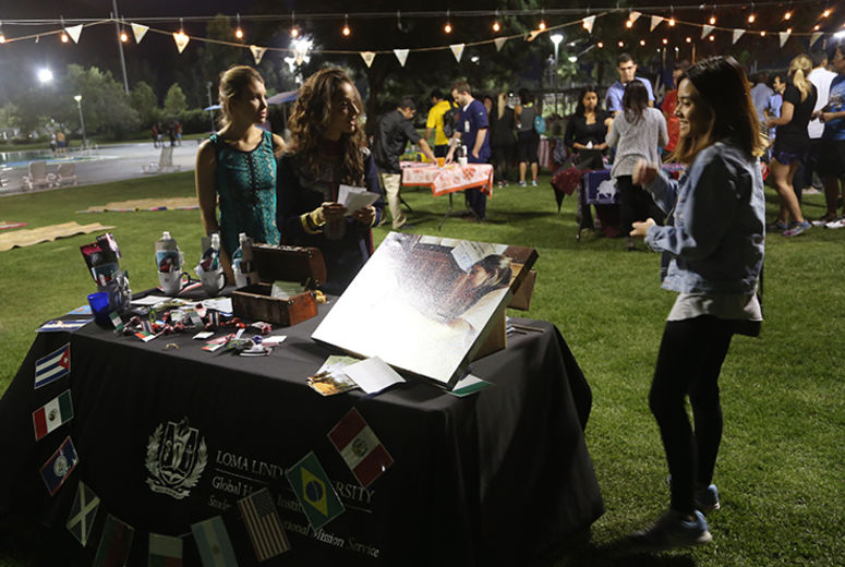 During International night, Students from LLU’s eight schools learned about short-term mission service opportunities offered by Students for International Mission Service.