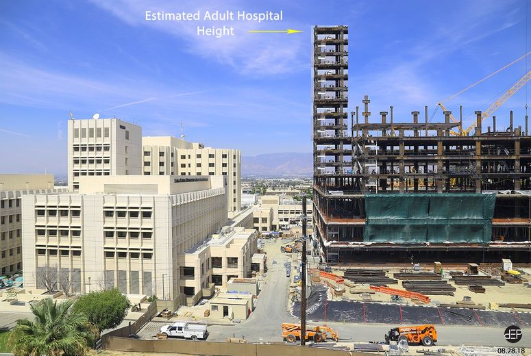 Using photoshop, here's one concept of how tall the new Adult tower will rise compared to the current Medical Center.