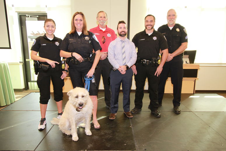 six people and canine who participated in No Shave November