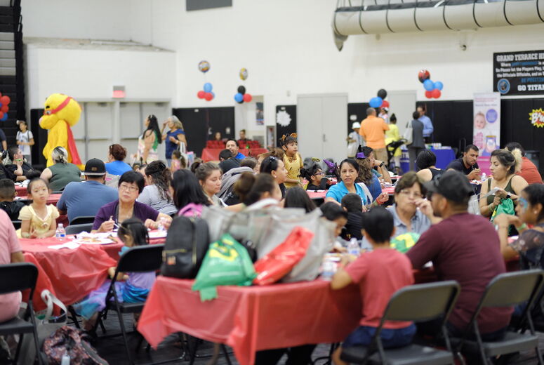 Patients were treated to an afternoon of fun and games at the 5th annual Super Kids Event at Grand Terrace High School