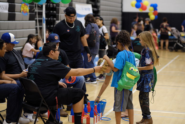 Patients were treated to an afternoon of fun and games at the 5th annual Super Kids Event at Grand Terrace High School