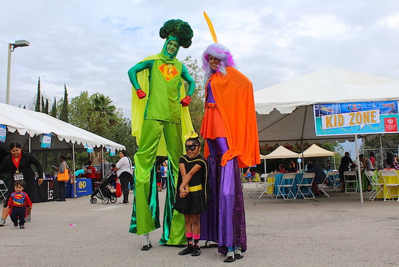 Vegetables came to life at this year's Family Health Fair kid zone.